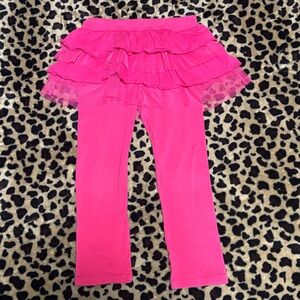 Pink Ruffled Kids Leggings Size 4T